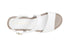 CafèNoir Donna Sandalo asimmetrico su zeppa in pelle C1HC1260W001 Bianco